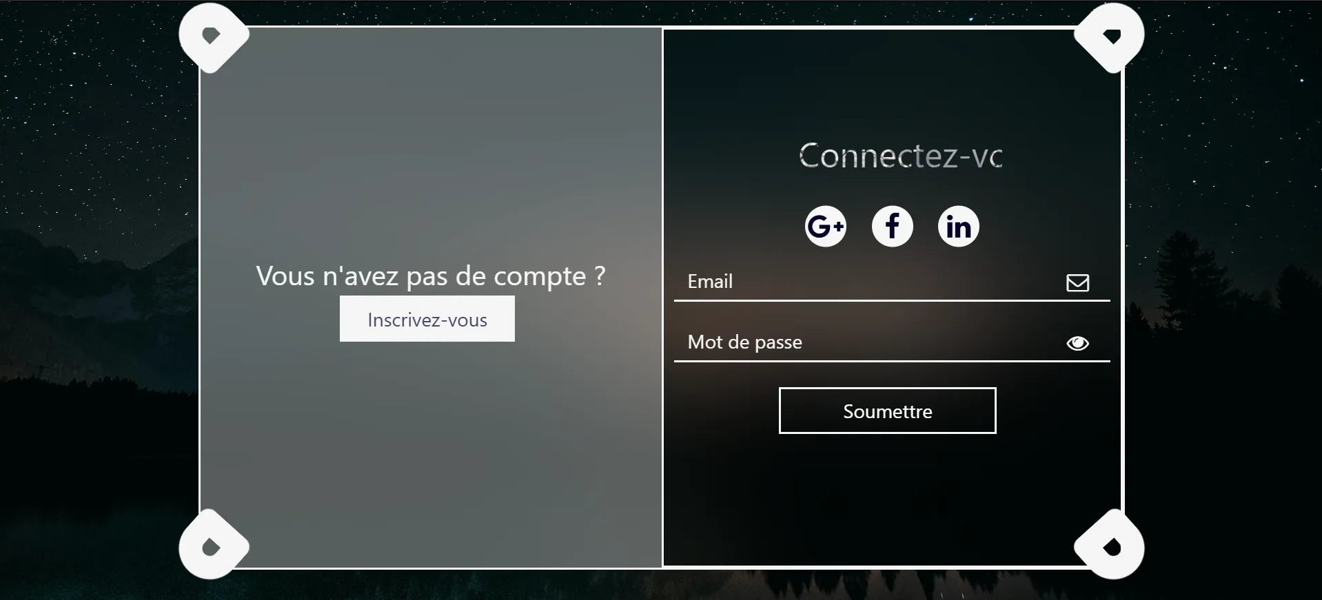 Interface de connexion