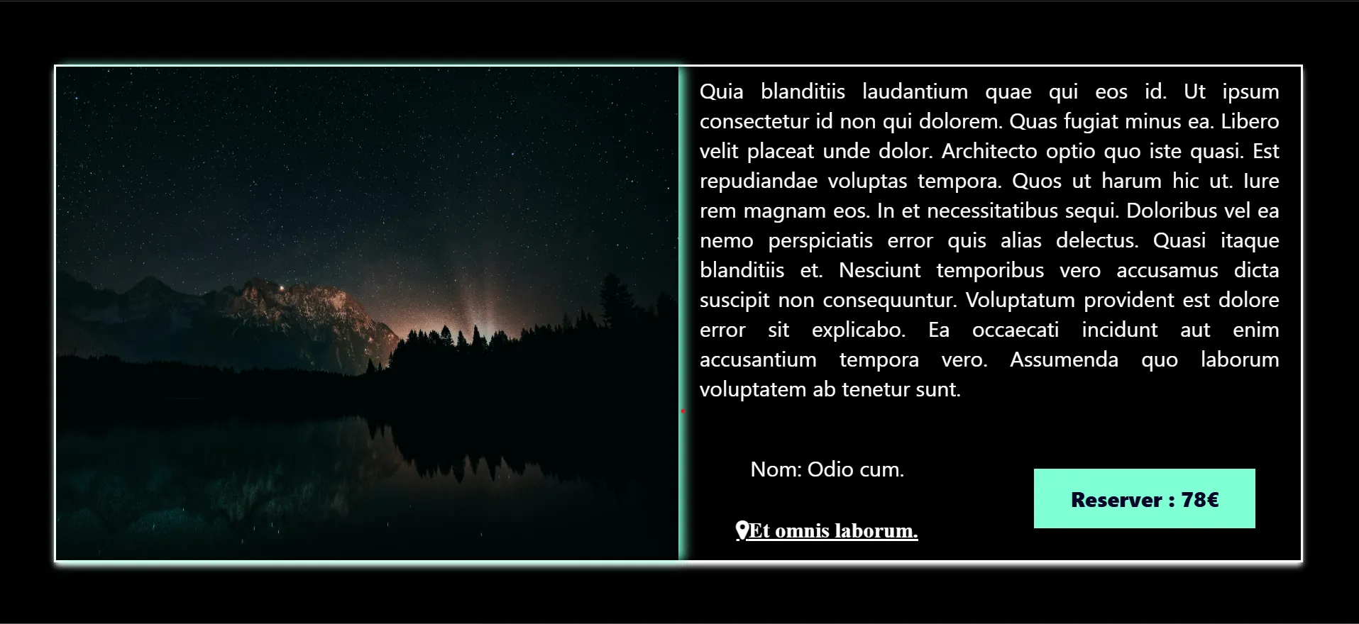 Affichage d'une salle