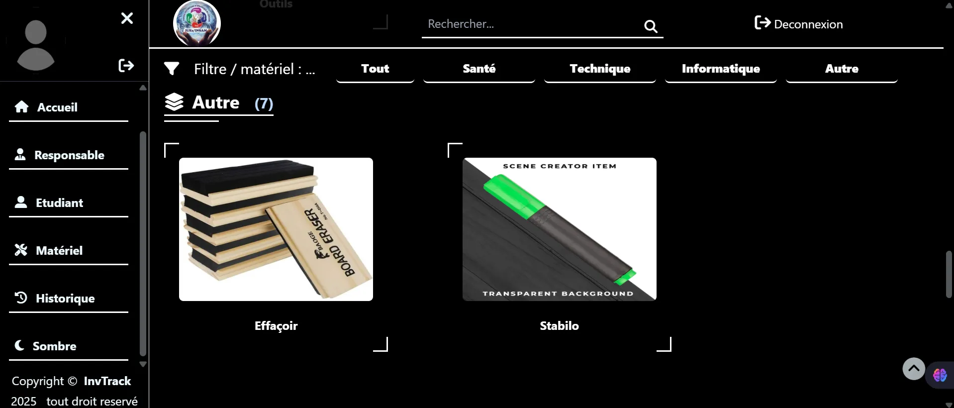 Aperçu du mode sombre