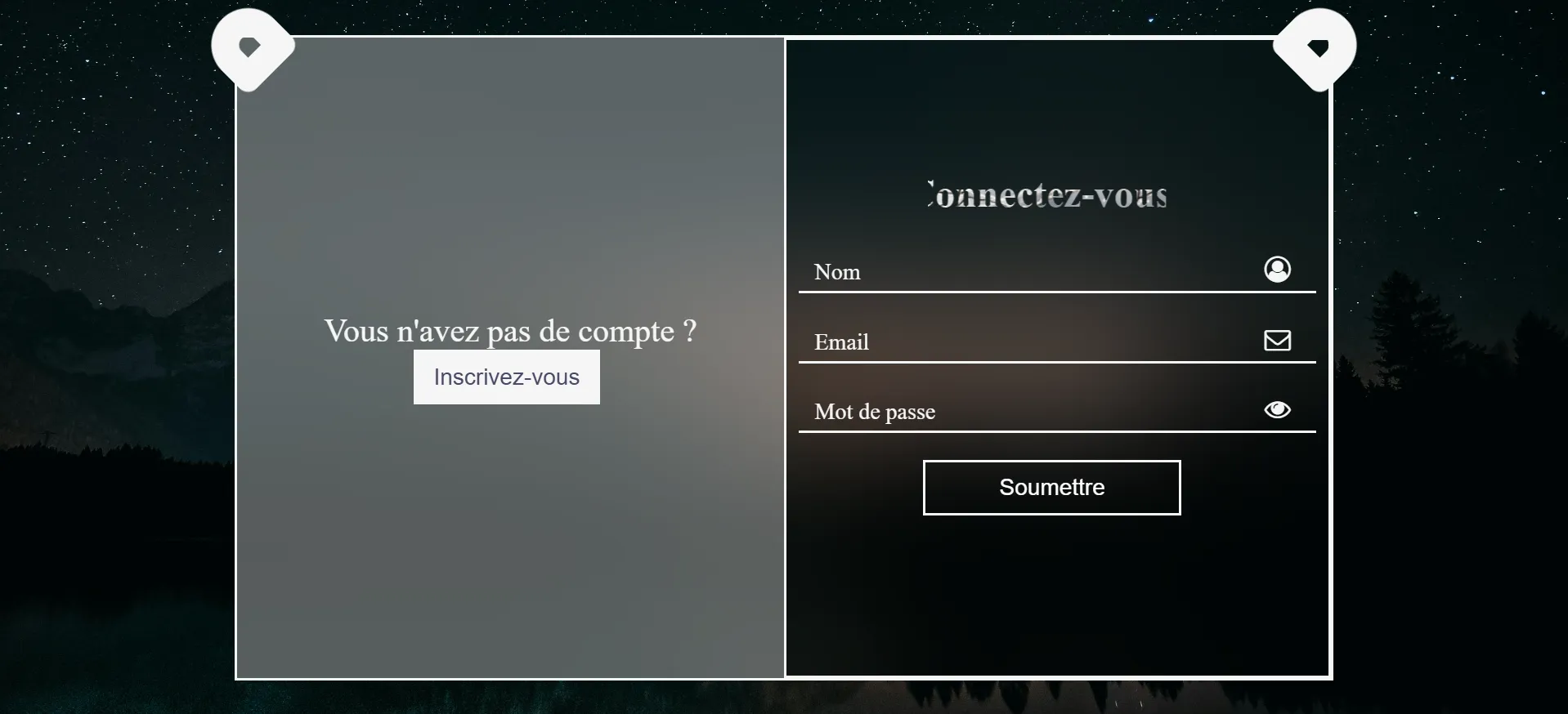 Interface de connexion